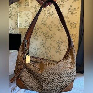 Coach Brown Signature Ergo Shoulder Bag